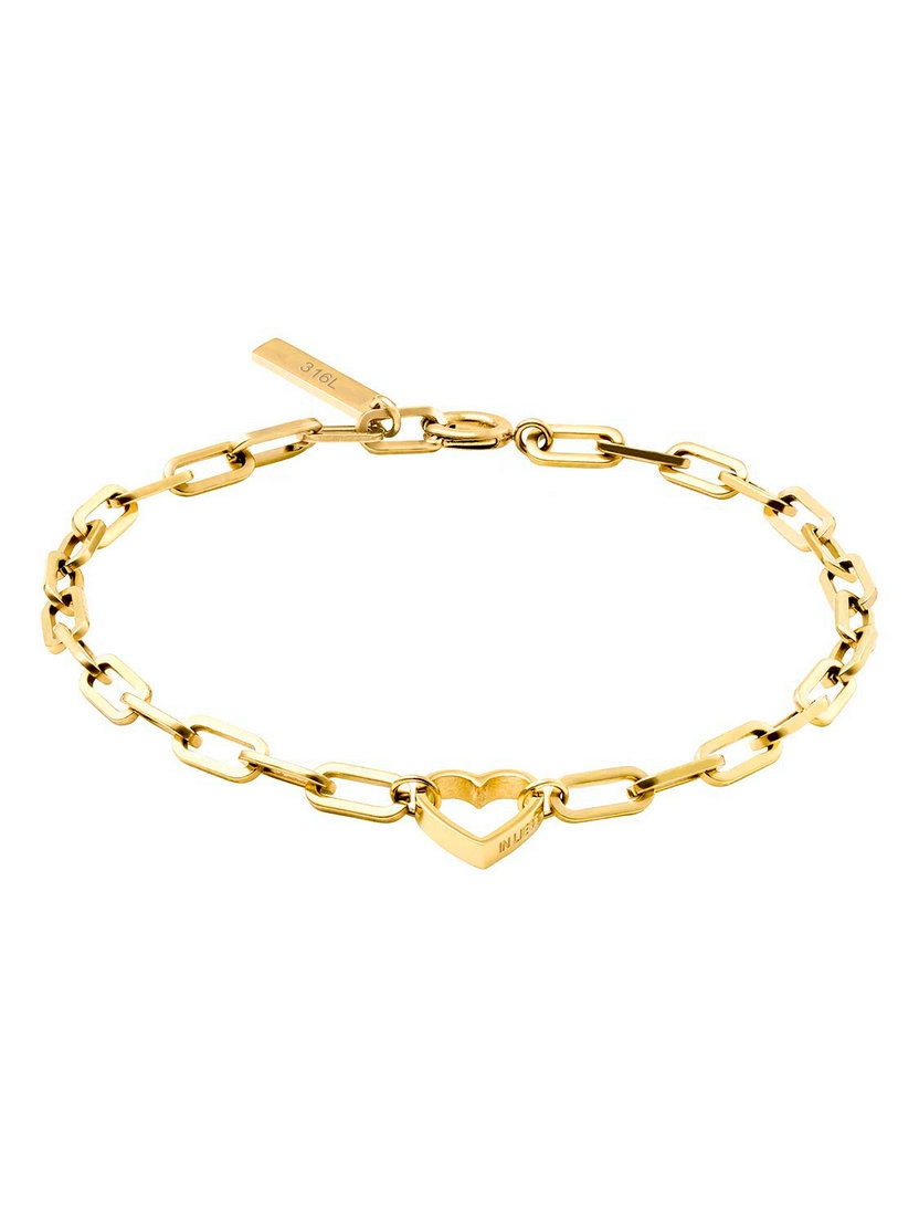 Armband Damen Gold Valentinstag Geschenk Damen Armband Herz Edelstahl Armband für Freundin Frauen Mütter Verstellbar Armband mit Box Valentinstag Geschenk für Sie Geburtstag Jahrestag