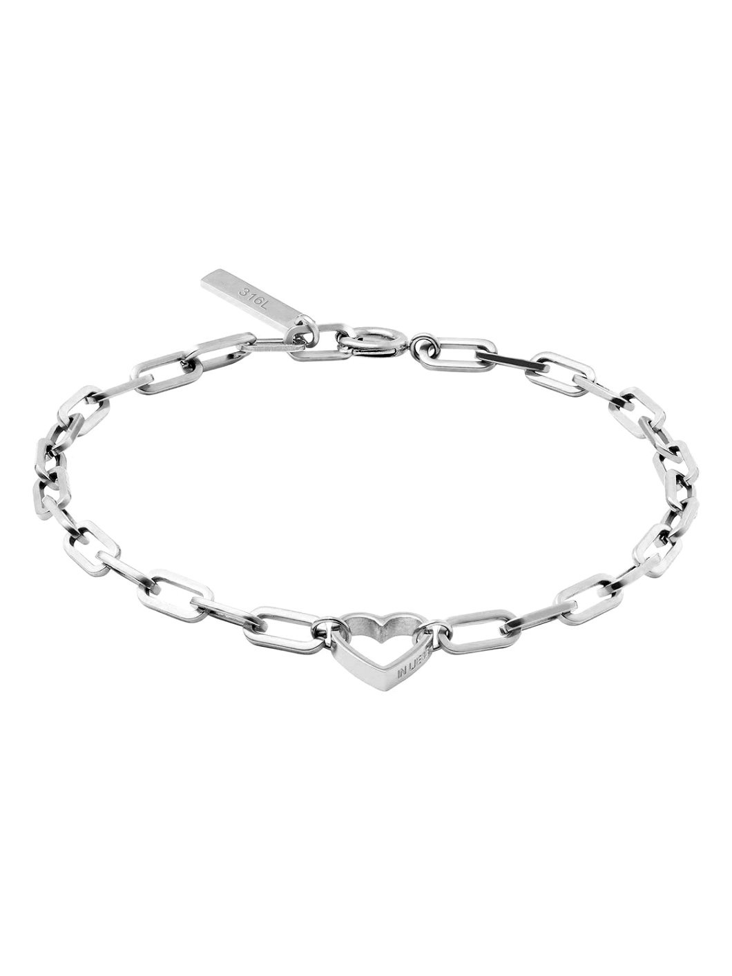 Armband Damen Herz Valentinstag Geschenk Damen Armband Edelstahl Personalisiertes Armband für Freundin Frauen Mütter Verstellbar Armband mit Box Valentinstag Geschenk für Sie Geburtstag Jahrestag